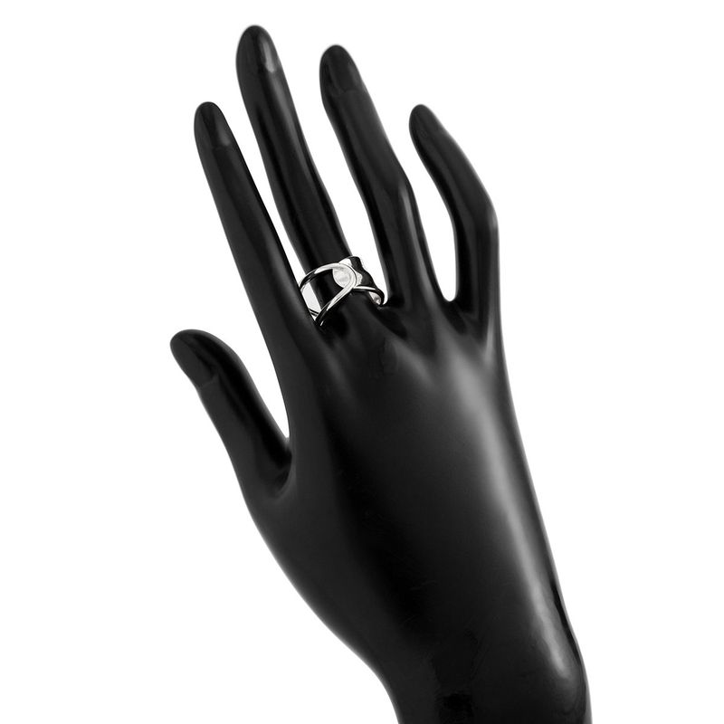 simple ins geometric smooth ring bracelet design sense irregular cross open joint ring_voghion.com