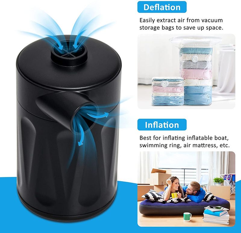 Pompa gonfiabile Pompa portatile a batteria Pompa per piscina senza fili per esterni Barca gonfiabile Letto gonfiabile Sacca di compressione sottovuoto Pompa per aria_voghion.com