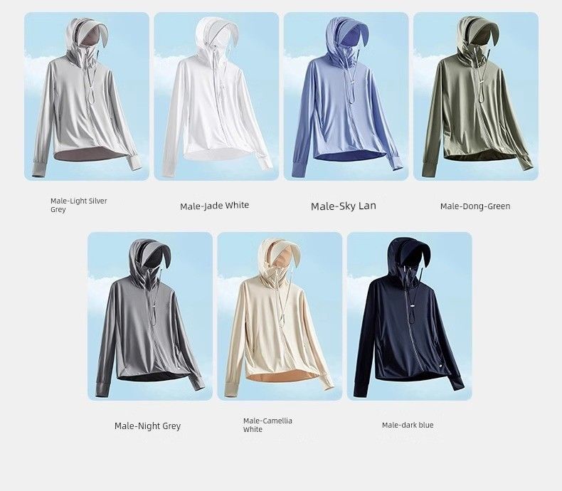 Ice Silk Herren Sommer Leichte Oberbekleidung Sonnenschutzkleidung_voghion.com