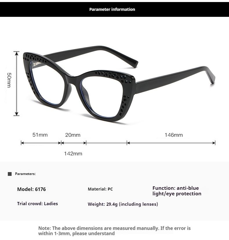 Occhiali da sole Cat Eye progressivi cavi da donna TR anti luce blu con specchio piatto con design cavo e viso semplice_voghion.com