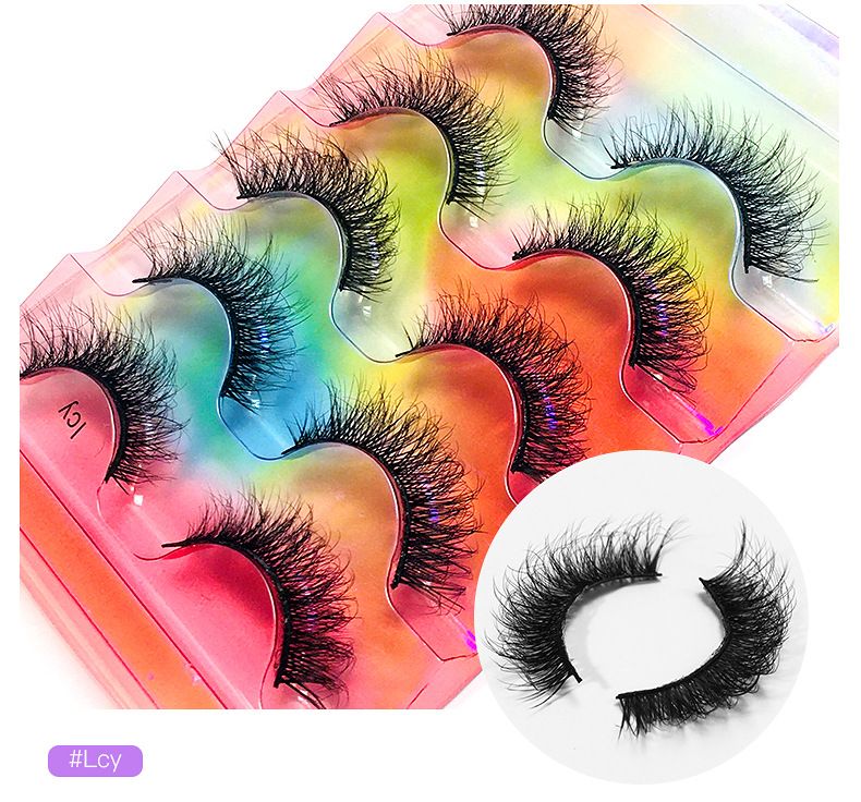 CMAYOME 5-Pairs Colored Faux Mink Eyelashes - Voluminous, Fluffy, Multi-Layered False Lashes For Dramatic & Natural Look_voghion.com