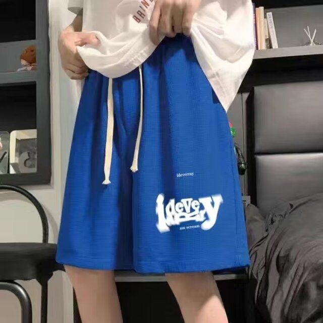 2024 Zomer Sport Shorts, Heren Veelzijdige Casual Koppels Losse Kwart Micro Elastische Strandbroek, Trendy_voghion.com