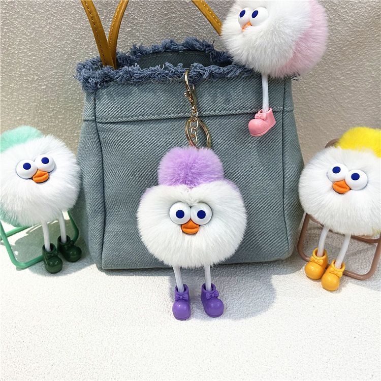 Taschenanhänger, Ei-Party-Schlüsselanhänger, niedlicher Cartoon-Taschenanhänger, Plüschpuppe, Auto-Ornament, Puppenmaschine, Geschenk_voghion.com