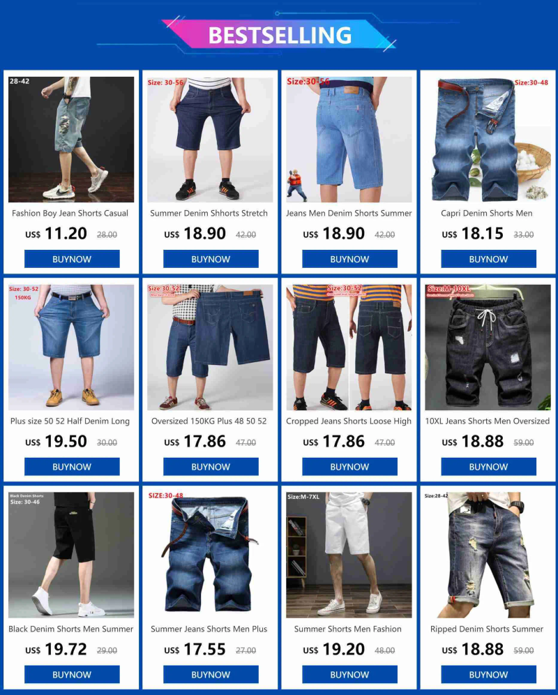 Men's 10XL Jeans Shorts Men Oversized Summer Distressed 9XL 8XL Black Ripped Denim Loose Plus Size 7XL Stretched Boys_voghion.com