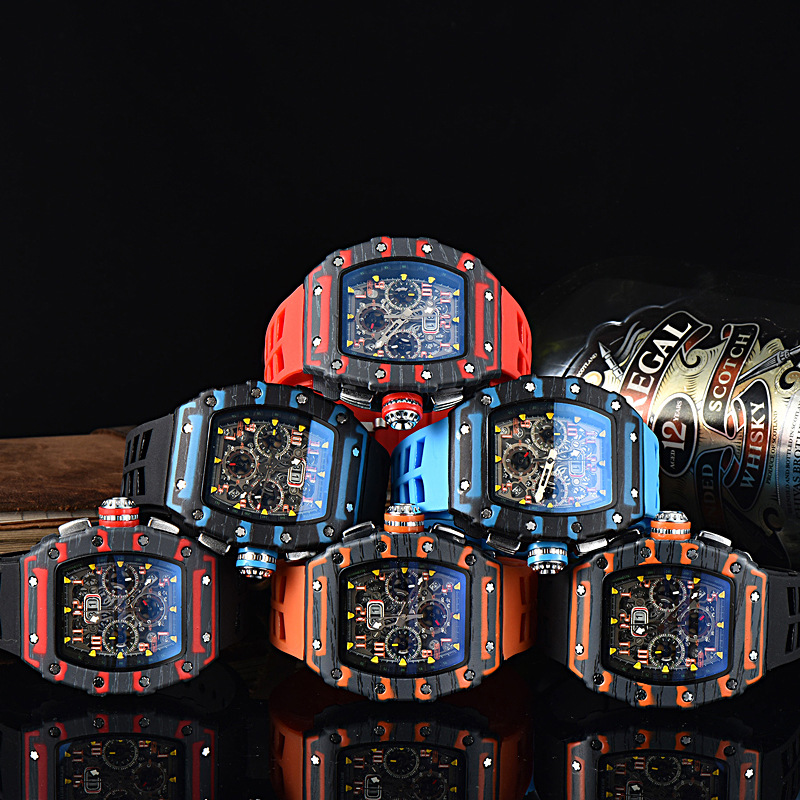 2023 New Hot Selling Multifunctional Watch European Men's Watch Six Pin Running Second Non Mechanical Glow Student Watch_voghion.com