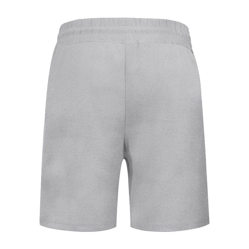 Cross-border Independent Station American Summer Casual Men's Tether Loose Henry Western Denim Waffle Short Sleeve Suit_voghion.com