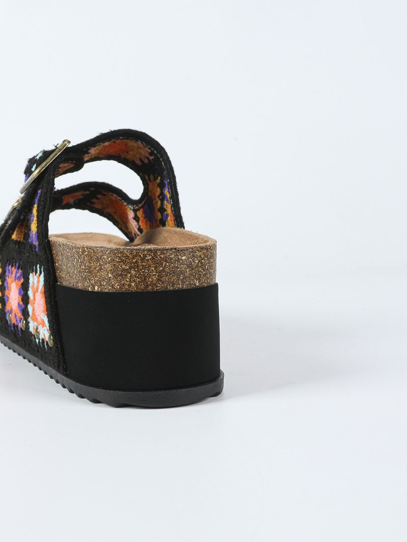 Large Size Slipper Women All Match Thick Bottom One Button Color Sunflower Casual Slippers_voghion.com