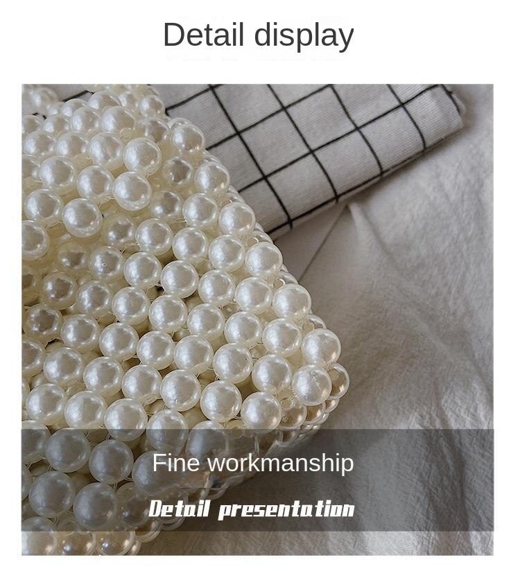 Pearl Bag Women's 2023 New Handwoven Crossbody Bag Mobile Phone Bag Versatile Mini Pearl Bag_voghion.com