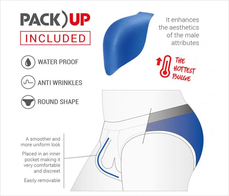 Men's low waisted printed triangle tight fitting tie up swimsuit, men's cup anti awkwardness shorts_voghion.com