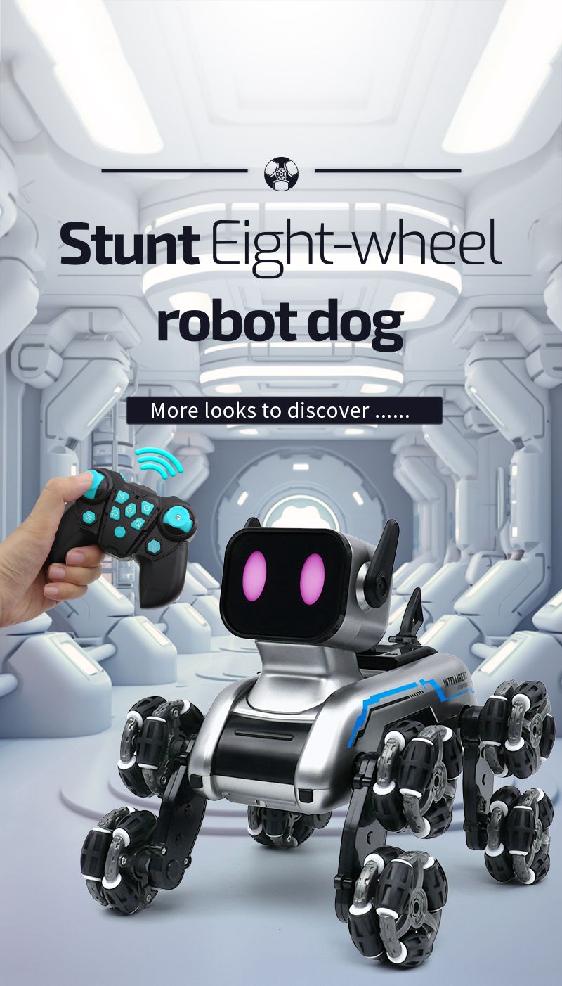 Juguete mecánico de control remoto con ocho ruedas para niños, con detección de gestos, escalada, transformación eléctrica, inteligente_voghion.com