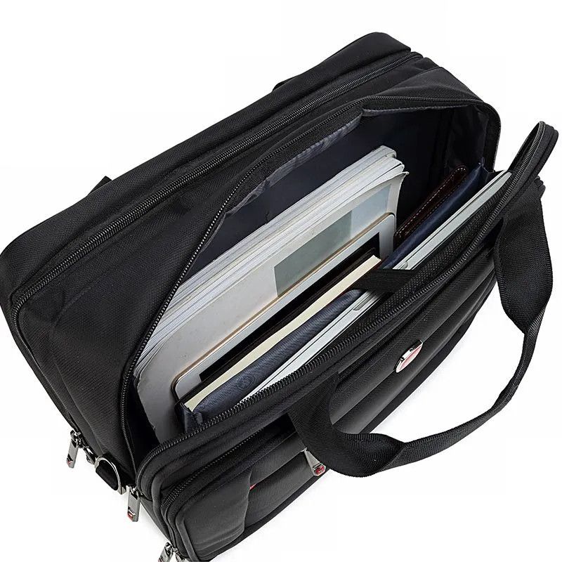 Borsa da viaggio per uomo con tracolla e portacomputer da 14 pollici e 15,6 pollici, modello coltellino svizzero_voghion.com