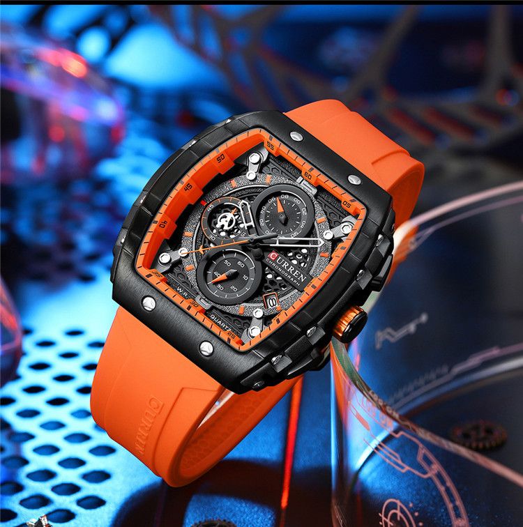 Six Pin Chronograph Watch Men's Fashion Multi Function Watch_voghion.com