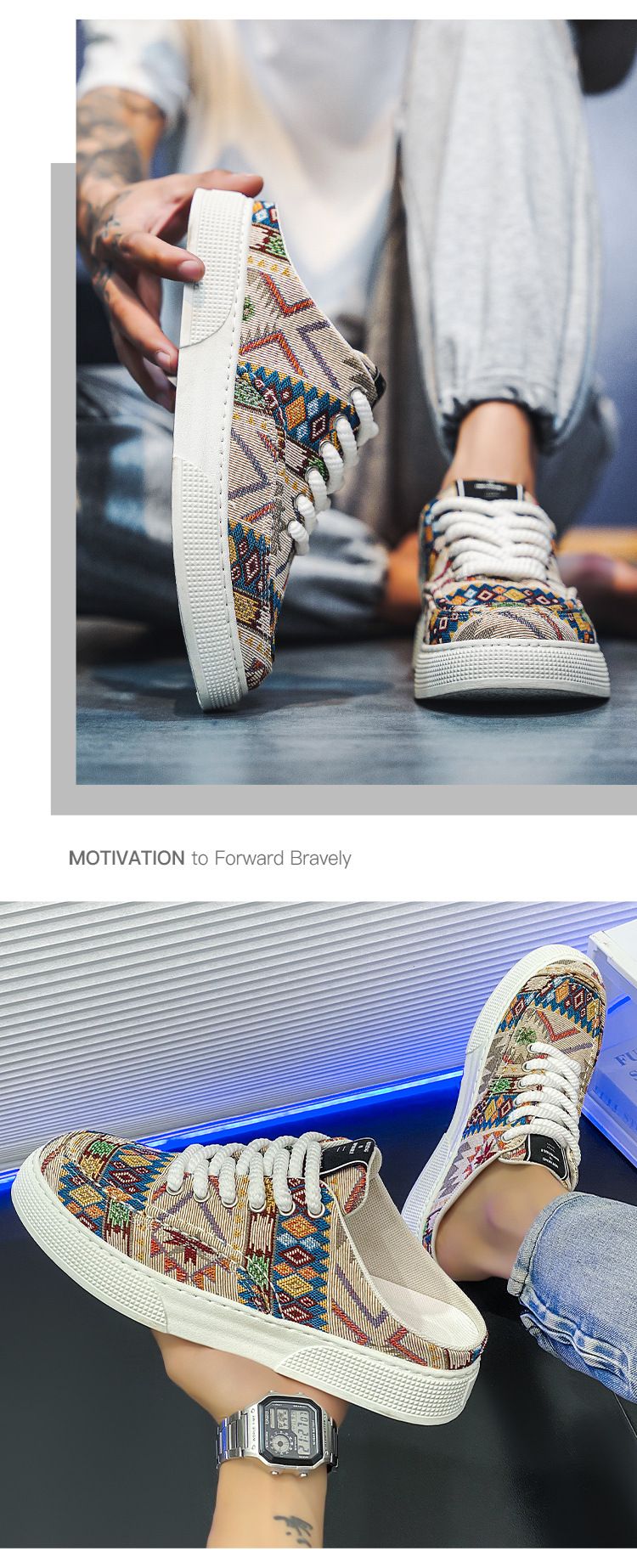 Atmungsaktive Slip-On-Canvas-Schuhe für Herren mit Mesh- und Print-Design – leichte Sommer-Freizeitschuhe für Komfort und Stil_voghion.com