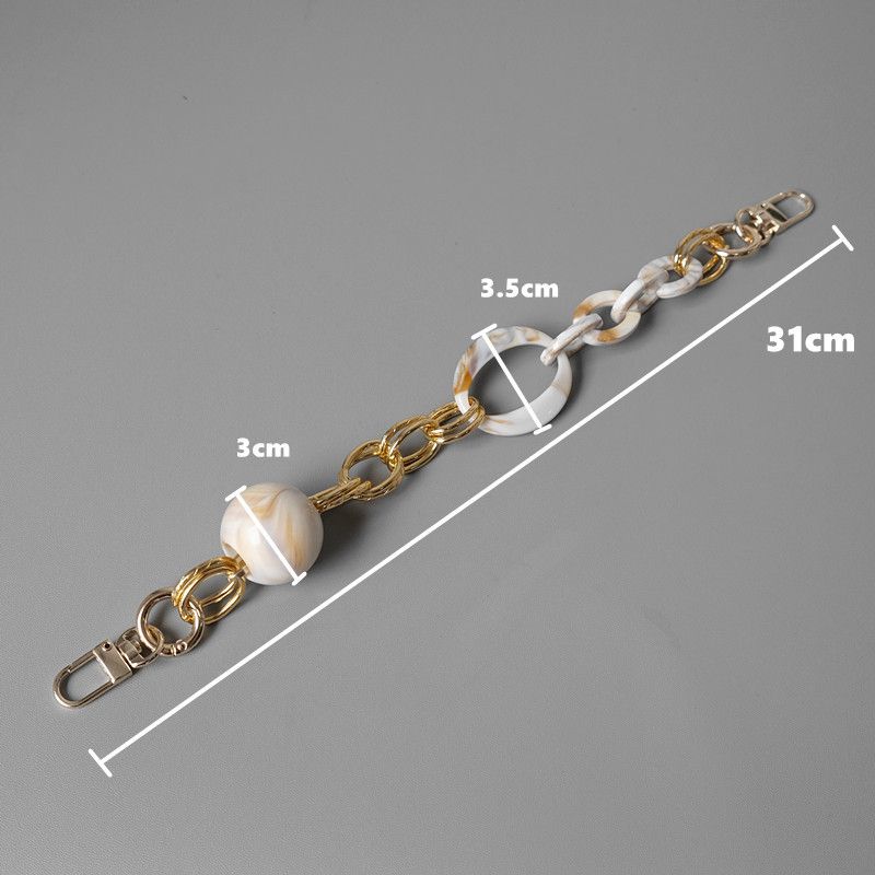 Clear Sweet Baroque Acrylic Resin Vintage Bag Handheld Short Decorative Chain_voghion.com