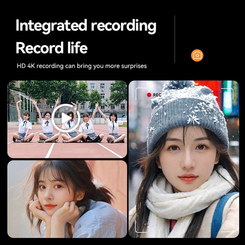 2.4 Inch Retro Digital 4K HD Small Portable CMOS Mini 50MP 16x Zoom Video Recorder Camera Pink -B12B_voghion.com