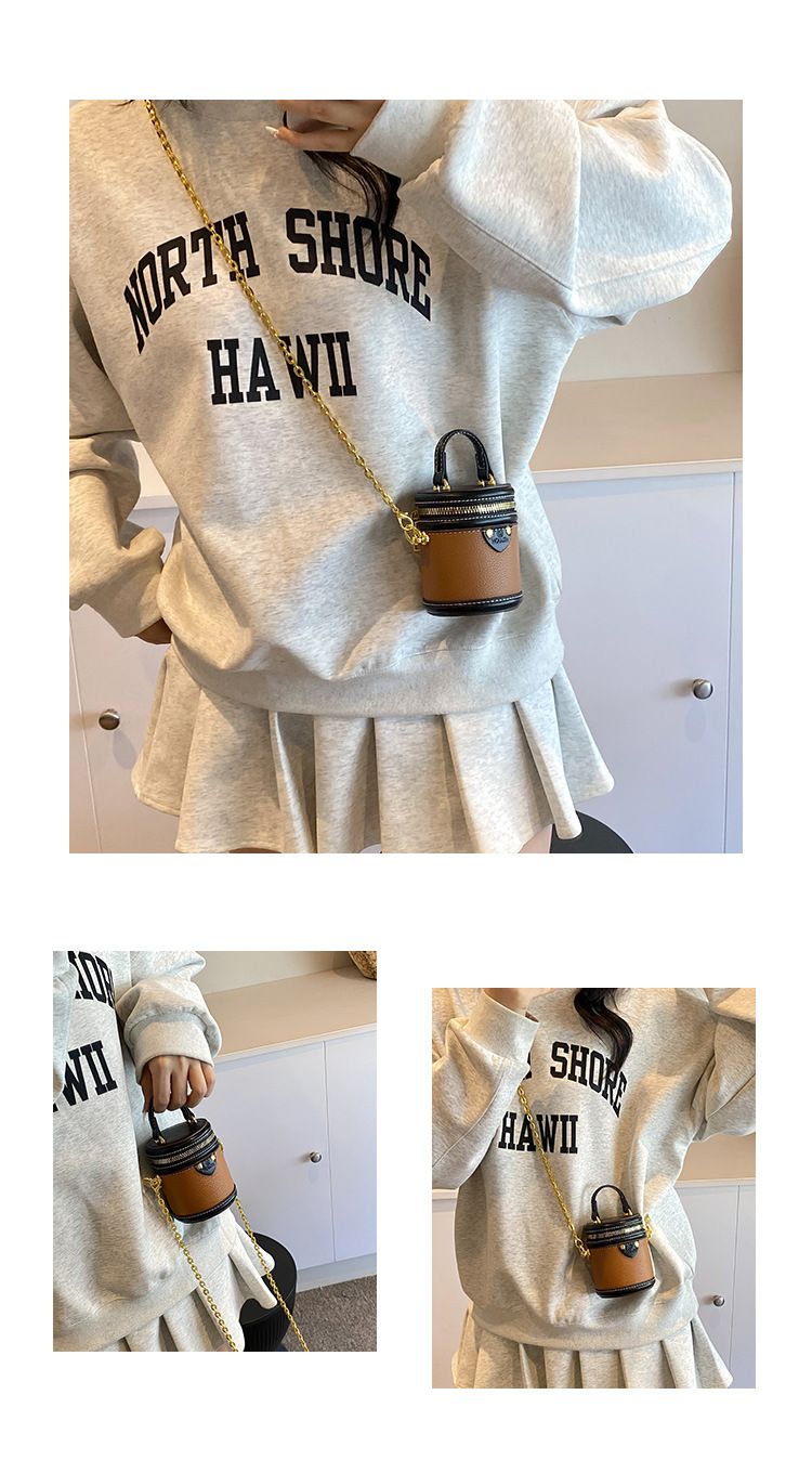 Bucket Bag Women's Advanced Chain Chain Shoulder Oblique Span Bag_voghion.com