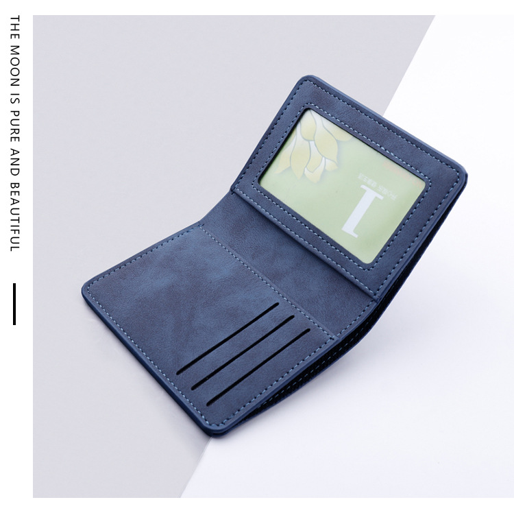 2024Mini wallet bag men, ultra-thin and multifunctional driver's license leather multiple slots, ID case, vertical card clip_voghion.com