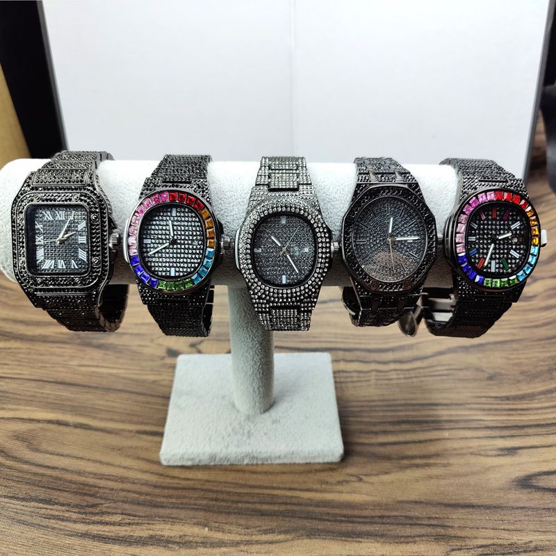 Diamond Watch Bracelet Box Set Hip Hop Gift Set_voghion.com