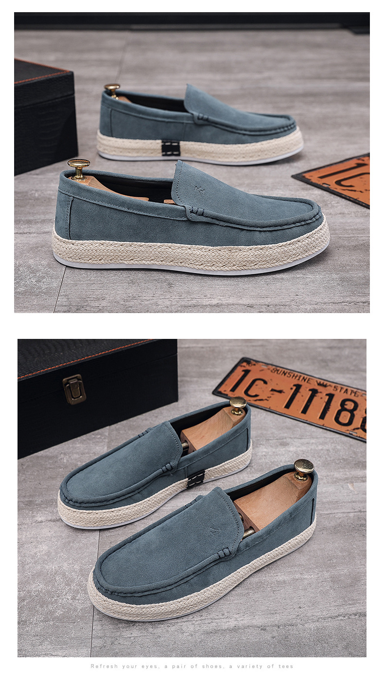 Men's shoes spring and summer men's casual single shoes canvas shoes men lazy slip-on_voghion.com