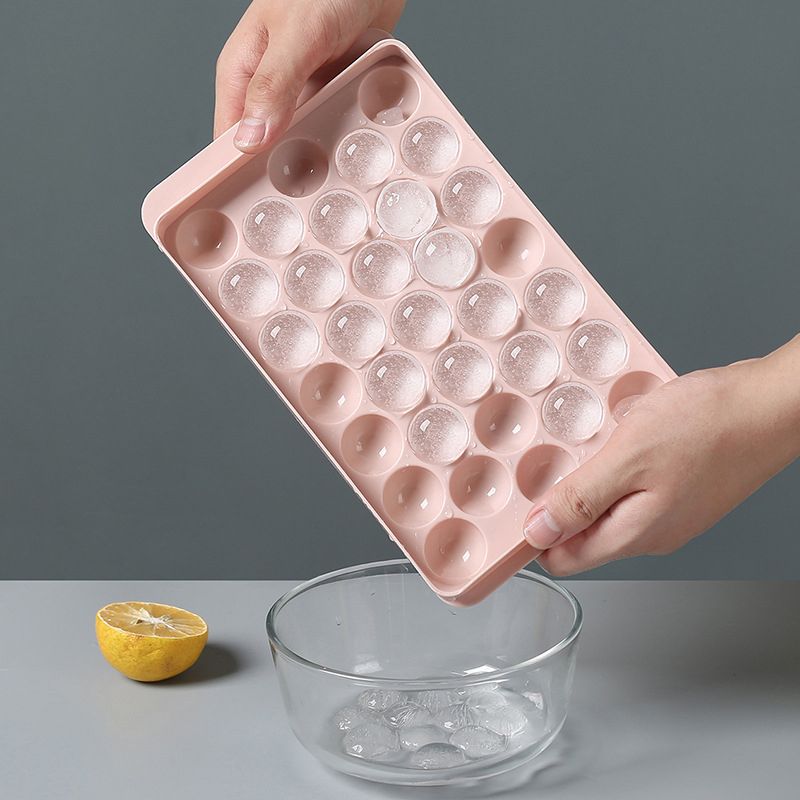 Plastic creatieve ronde ijsblokjesvorm met deksel roostervormen koeler gereedschap mal whisky cocktail koud doe-het-zelf drankje thuis bar feest gebruik_voghion.com