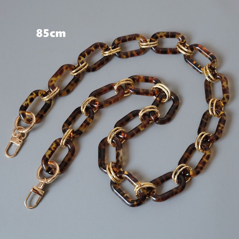 Accessori per borse a tracolla alla moda da donna, in resina mista oro, acrilica spessa, con catena per telefono_voghion.com