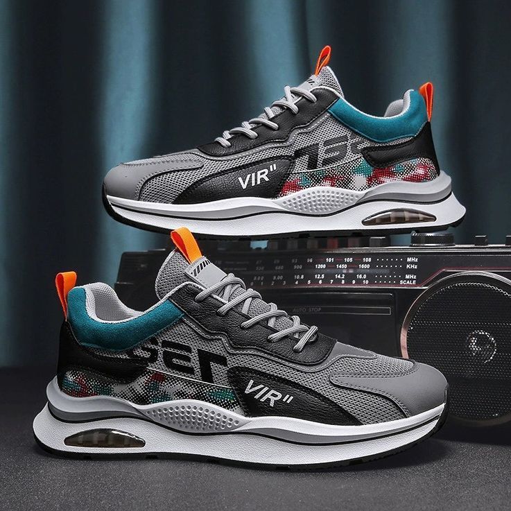 2025 New Korean Style Mesh Casual Men's Sneakers Student Running Dad Shoes_voghion.com