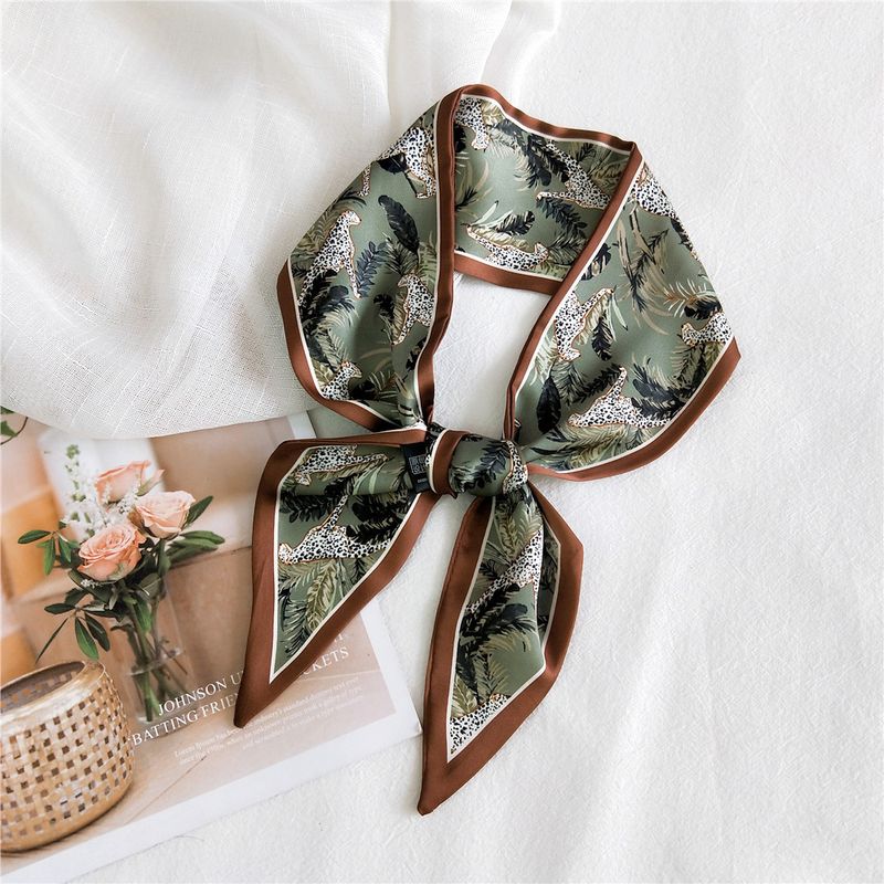 Spring Summer New Small Silk Korean Print High-Value Narrow Hairband Bag Accessories Scarf Thin Long Strip Ribbon For_voghion.com