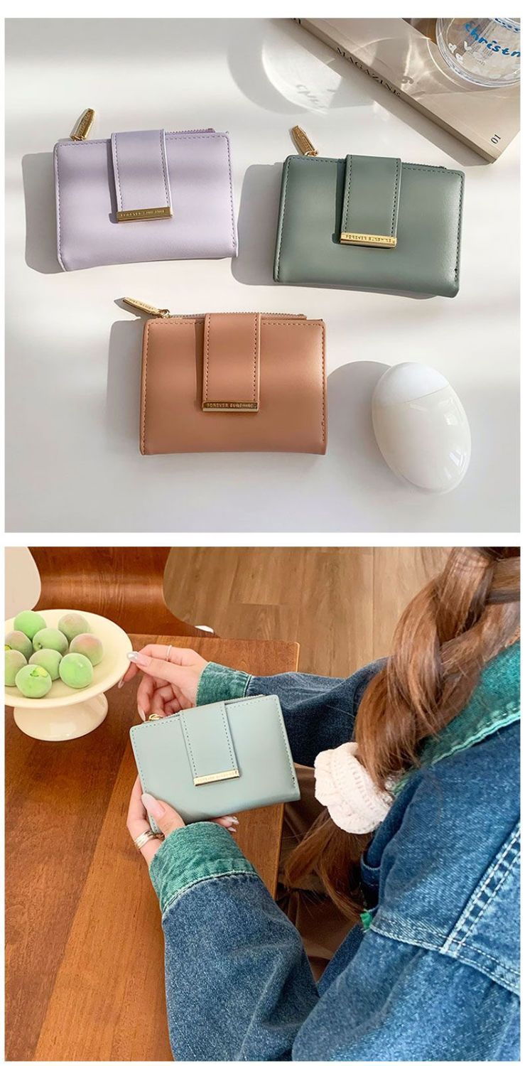 Neue koreanische Version der kurzen und einfachen Instram-Schnalle für Damen und Mädchen, mehrere Positionen, Null-Geldbörse, modische Karte_voghion.com