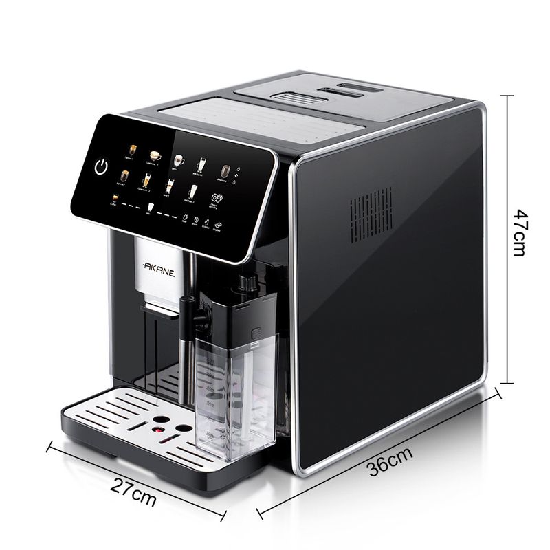 Machine à café expresso automatique avec fonction vapeur - Capacité 10 tasses, corps en acier inoxydable, fonctionnement simplifié_voghion.com