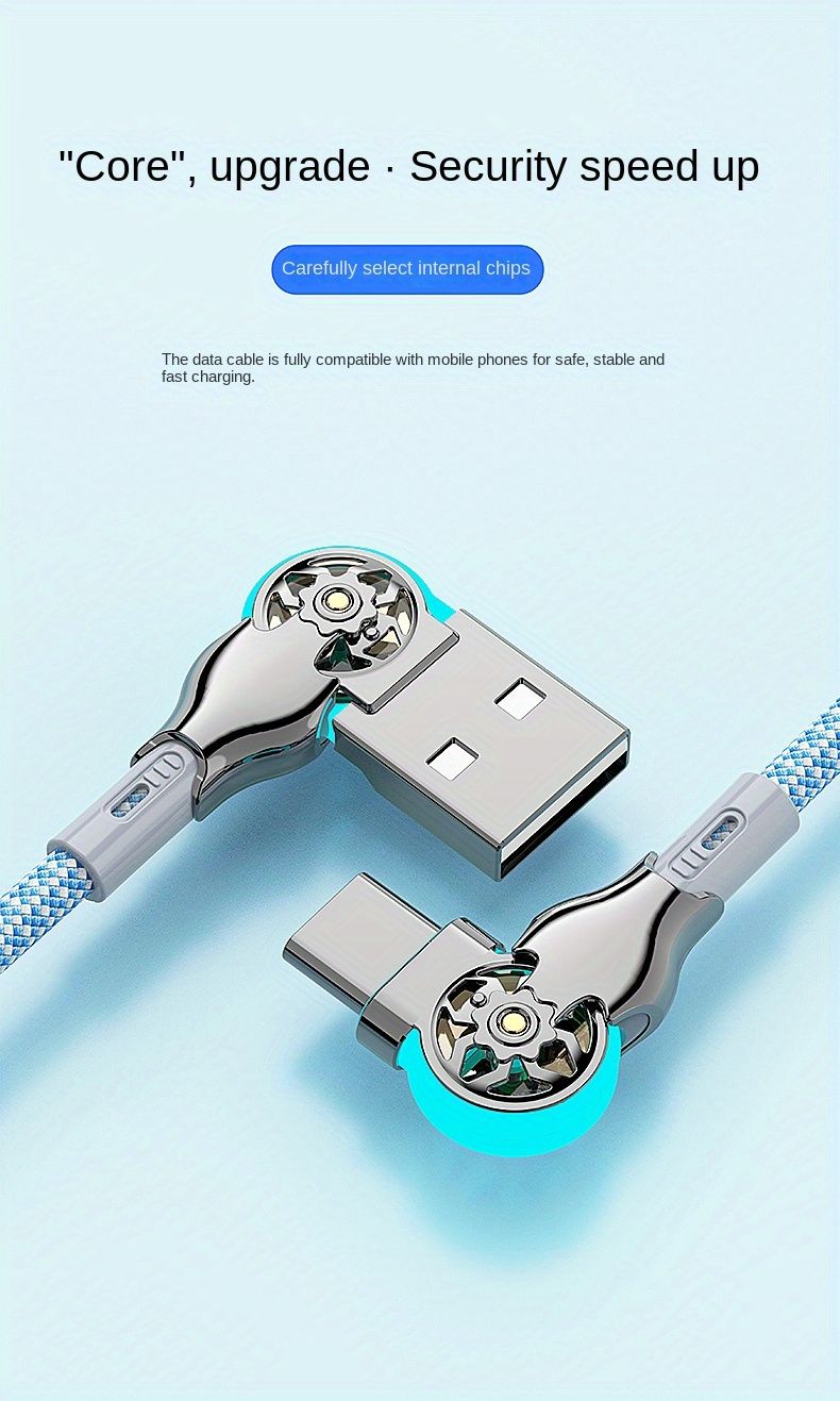Fast Charging USB A-to-C Type Cable Matte Data Synchronization Compatible With IPhone 15/16, Xiaomi POCO And Samsung_voghion.com