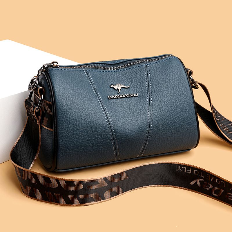 Soft Leather 2025 New Large Capacity Shoulder Fashion Pillow Wide Strap Small Crossbody Women's Bag_voghion.com