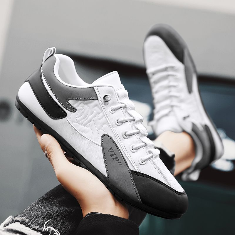 Scarpe da uomo di tendenza moda semplice con piccola lavagna bianca sportiva bassa_voghion.com