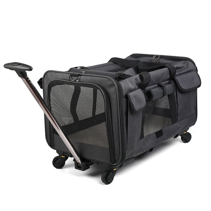 Katzenträger Outdoor Faltbare Tragbare Große Kapazität 3D Atmungsaktive Handheld Rolling Pet Bag_voghion.com