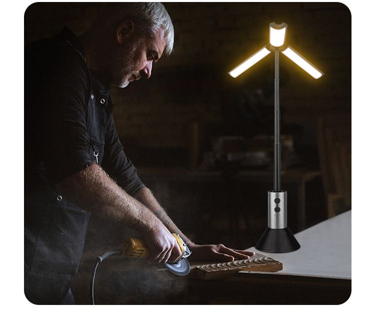 Outdoor Multifunctional Telescopic Folding Fill Atmosphere Bracket Flashlight Camping Light_voghion.com