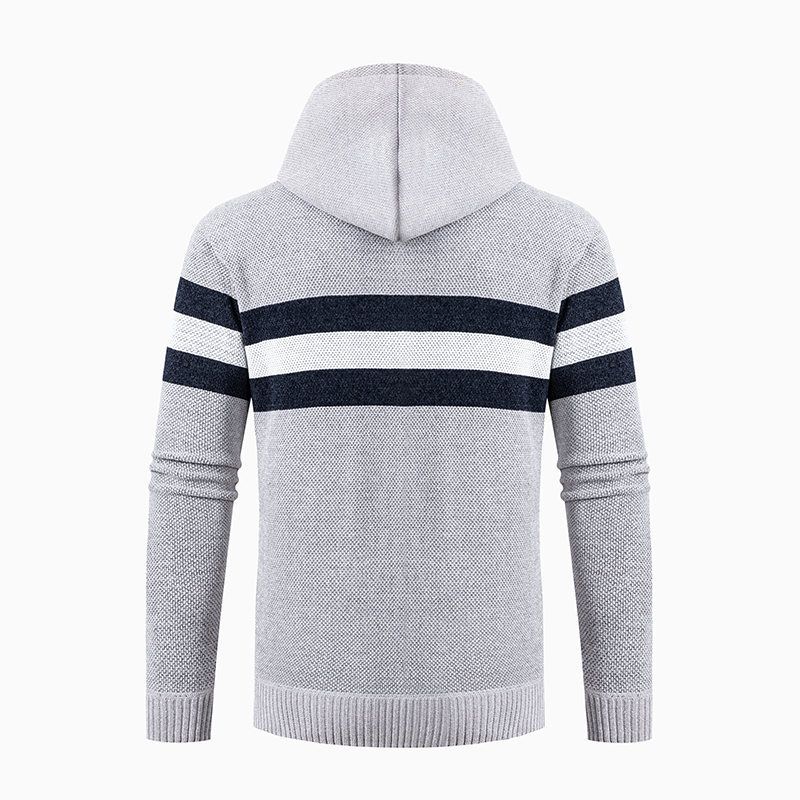 Herren-Winterjacke aus Fleece mit Sherpa-Futter und Kapuze – warmer, dicker Mantel für lässige Oberbekleidung (Hellgrau, Dunkelgrau, Schwarz, Weinrot, Marineblau)_voghion.com