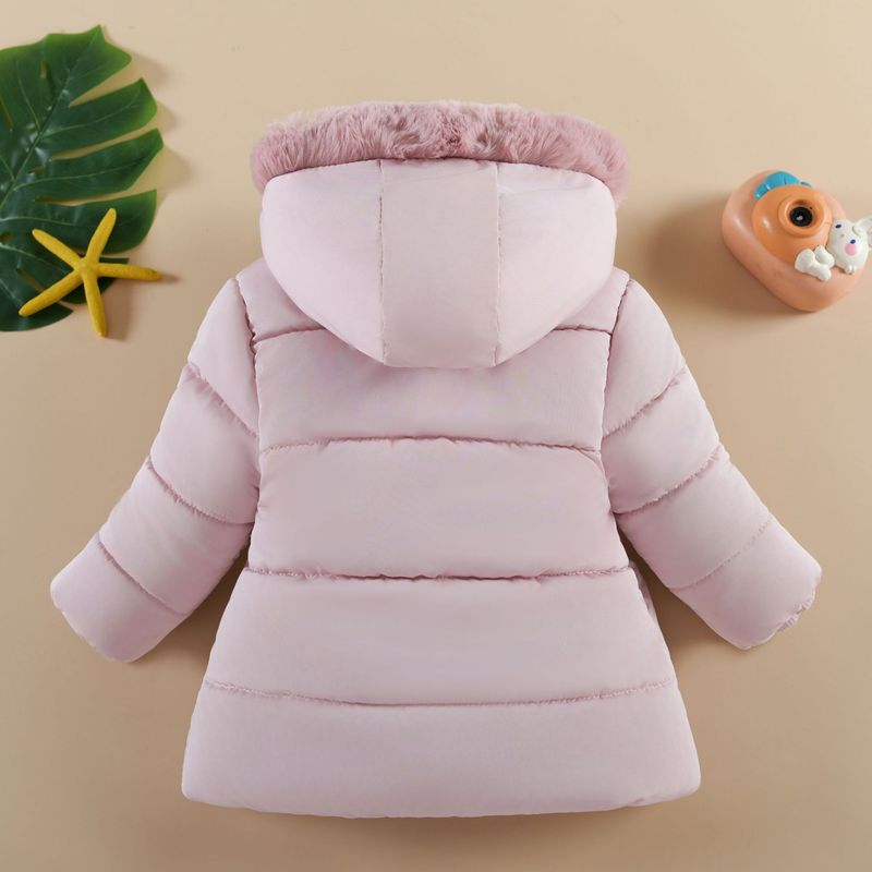 Kinder Wintermantel 1 bis 6 Jahre alte Mädchen plus samtverdickter modischer Baumwollmantel Baumwollmantel für kleine Mädchen 2024 Neu winddicht_voghion.com