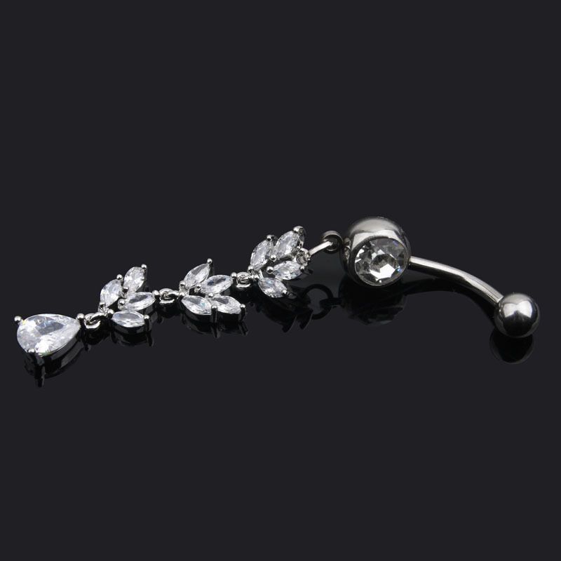 Damenschmuck Bauchnabelring Kreativer exquisiter Zirkon Bauchnabelnagel-Piercingschmuck_voghion.com