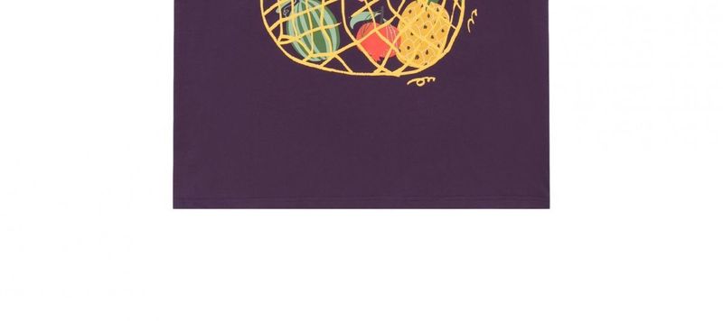 American2025 Summer Limited Edition Trendy Brand Fun Graffiti Fruit Basket Maniche corte in puro cotone colorato_voghion.com