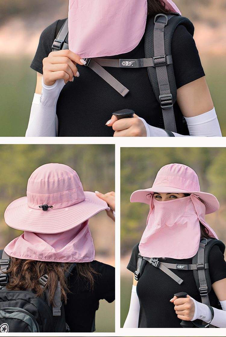 Fischerhut für Herren und Damen, schnelltrocknend, für den Sommer, zum Angeln, atmungsaktiv, Sonnenschutz, Gesichtsschutz_voghion.com