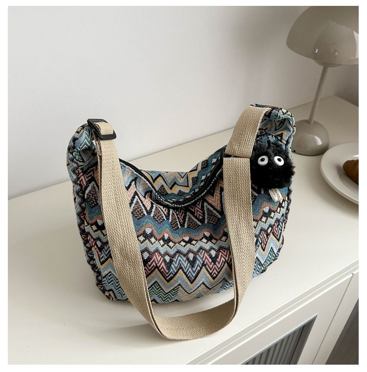 Large capacity fashionable Korean version ethnic style casual 2024 new versatile ins shoulder crossbody dumpling bag for_voghion.com
