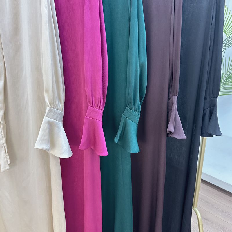 Damenbekleidung Eleganter langer Satinrock_voghion.com