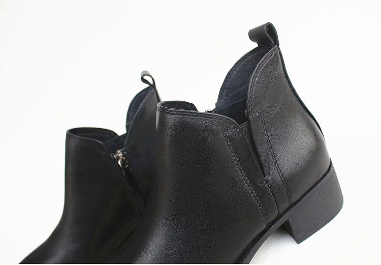 Export First Layer Cowhide All-Match Working Wear Ankle Boots_voghion.com