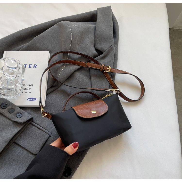 2024 New Nylon Dumpling Bun for Female Niche, Dragon Mini Xiang Splicing Handbag, Premium Single Shoulder Crossbody Bag_voghion.com