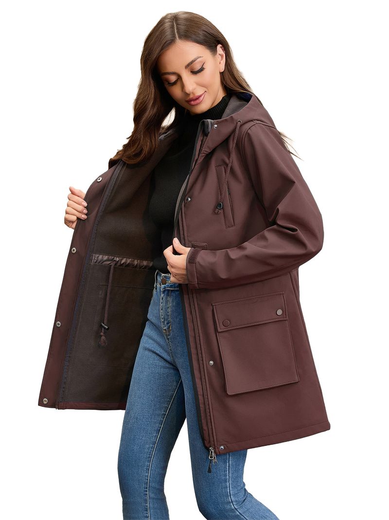Waterdichte windjack met capuchon voor dames - lichtgewicht regenjas voor herfst en winter (EU-maten S-XXXL)_voghion.com