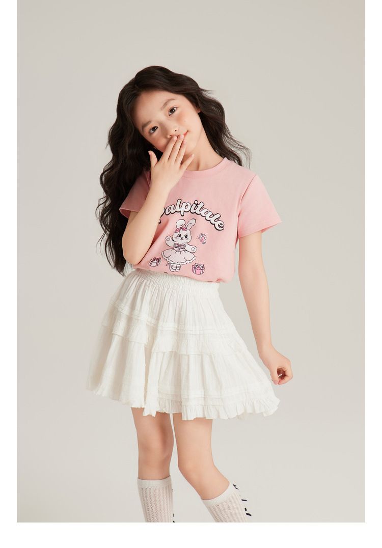 Abbigliamento per bambini Estate Nuovo Bambini Versatile Casual Girocollo Largo Maglietta a maniche corte_voghion.com