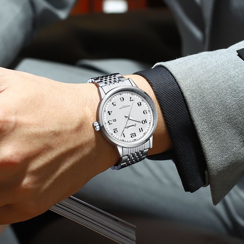 Reloj mecánico hueco, completamente automático, nuevo, resistente al agua, moderno y luminoso con calendario para hombre, nuevo y Kuaishou._voghion.com