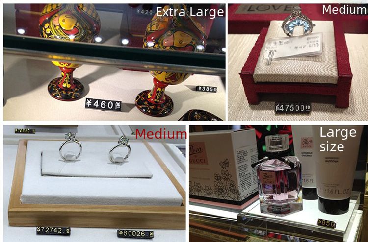 Etichetta del prezzo digitale trasparente per orologi, gioielli, cartellino del prezzo, etichetta di plastica, cartellino del prezzo, gioielli, cartellino del prezzo_voghion.com