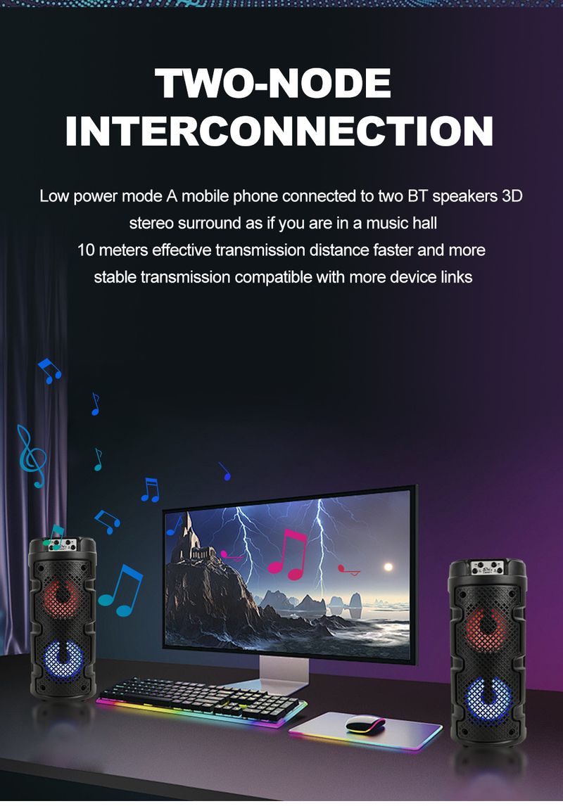 ZQS4271 Zunanji kamping zabavni brezžični Bluetooth zvočnik visoke kakovosti zvoka_voghion.com