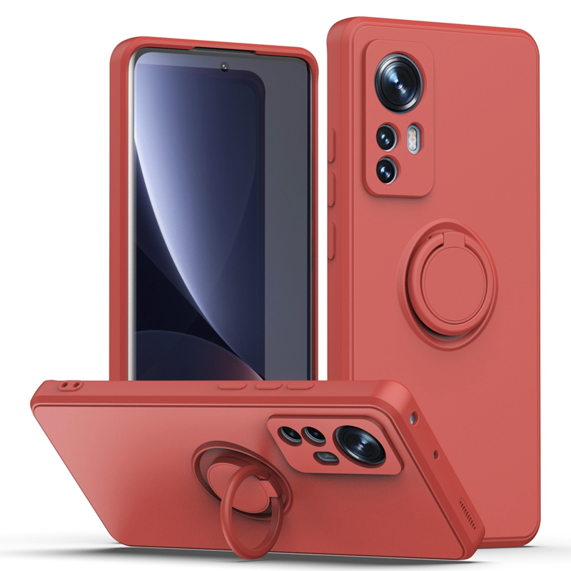 Etui z płynnego silikonu do Xiaomi Mi 12 12S Pro 11 Lite 5G NE Pokrywa Pierścień z uchwytem Etui na telefon do Xiaomi Mi 10S 10T Lite 11T_voghion.com