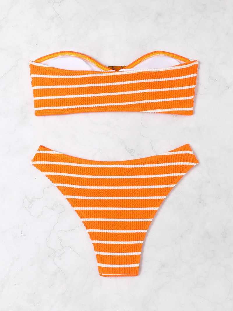 Dameskleding Top Bikini Dames Nieuwe Strapless Split Triangle Bikini Badpak_voghion.com